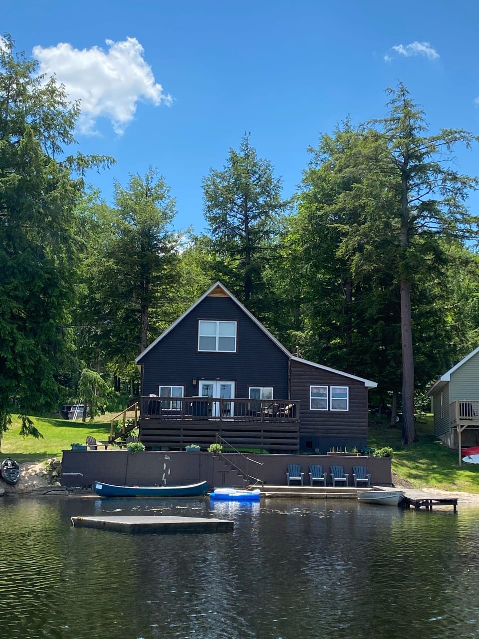 Water view of Camp Hemlock