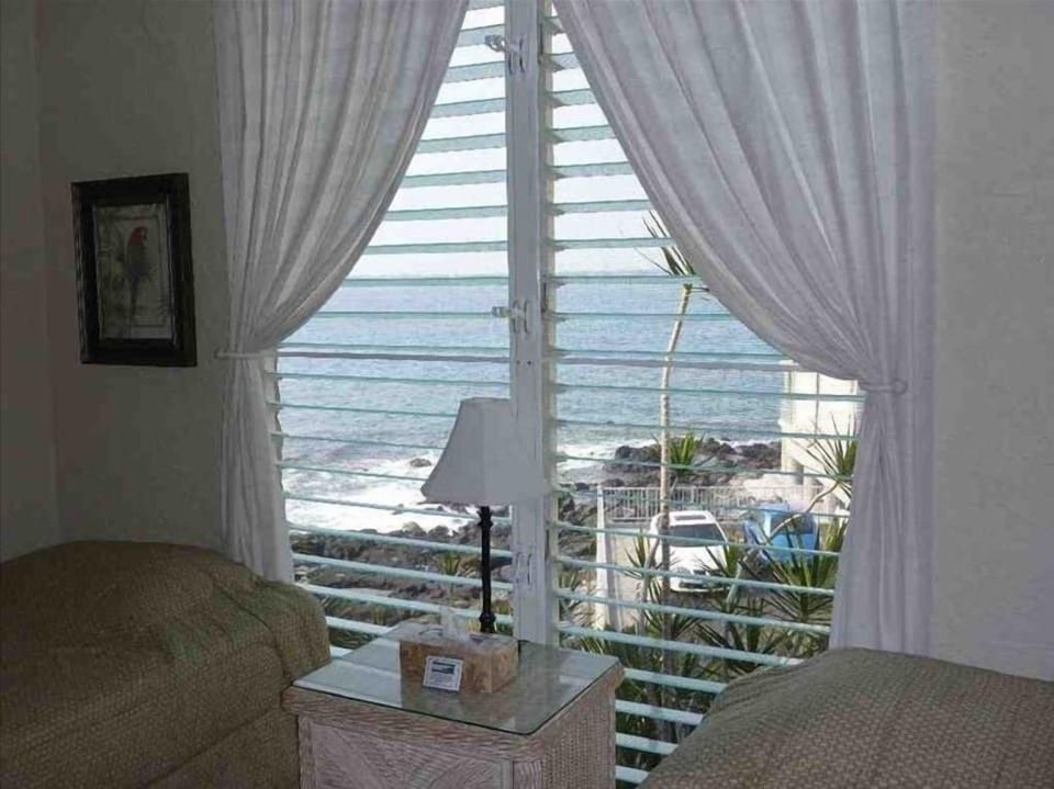 View from second bedroom window looks toward Kona Bay.