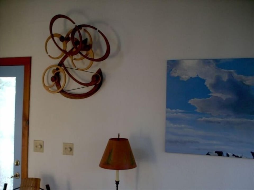 The owners enjoy original art.