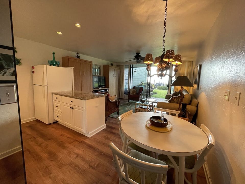 Open floor plan with lovely ocean view