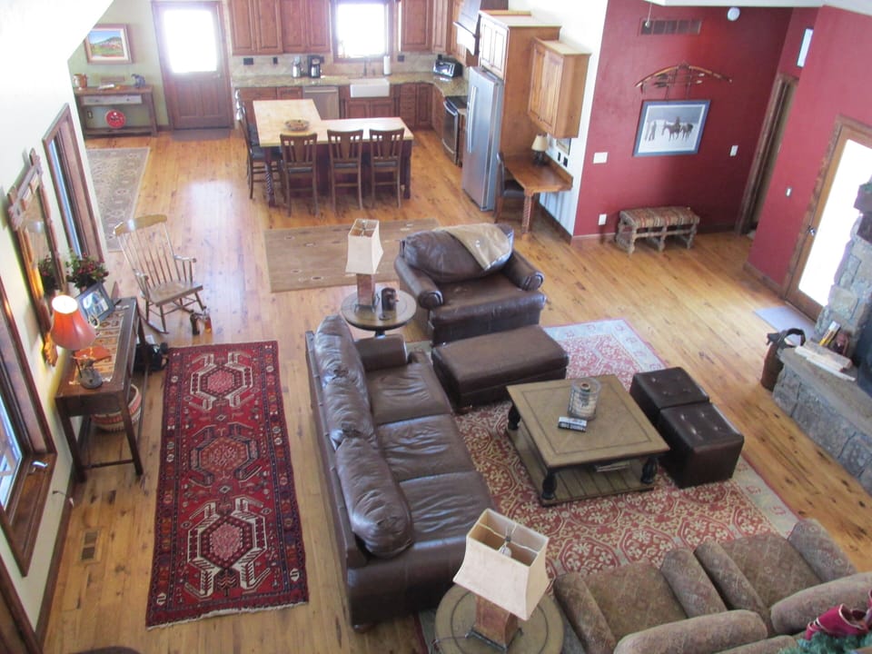 Living room and kitchen