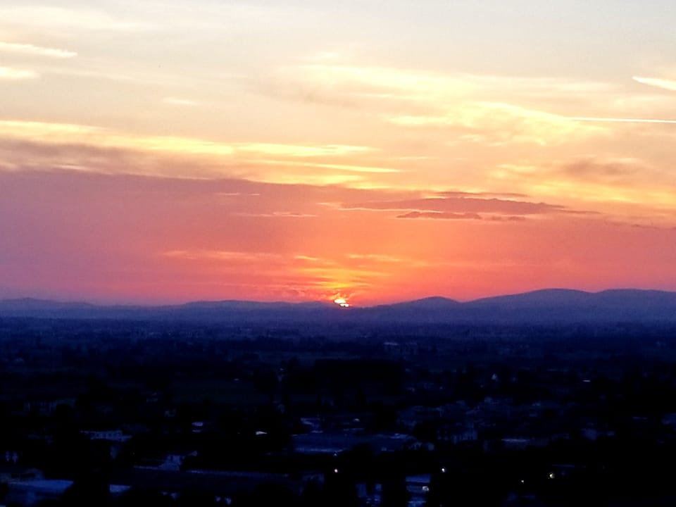 A romantic sunset from our garden