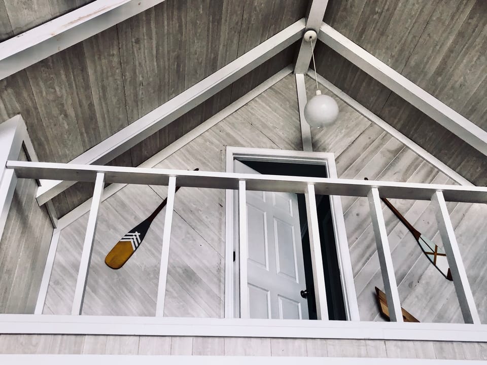 upstairs balcony looking over living room