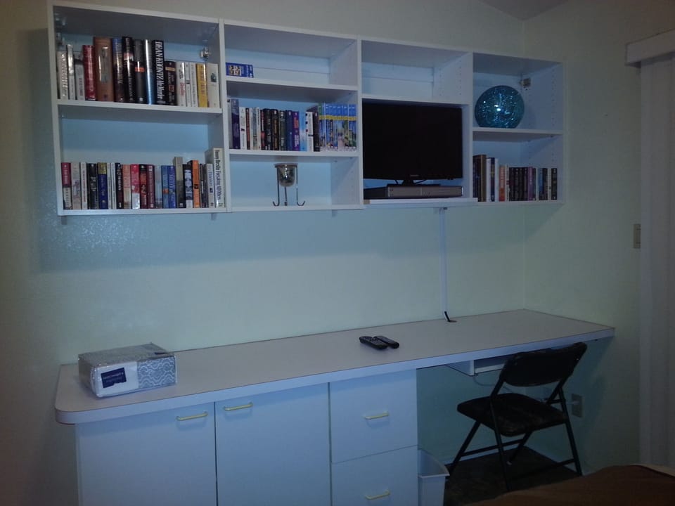 Built-in shelves in Master bedroom