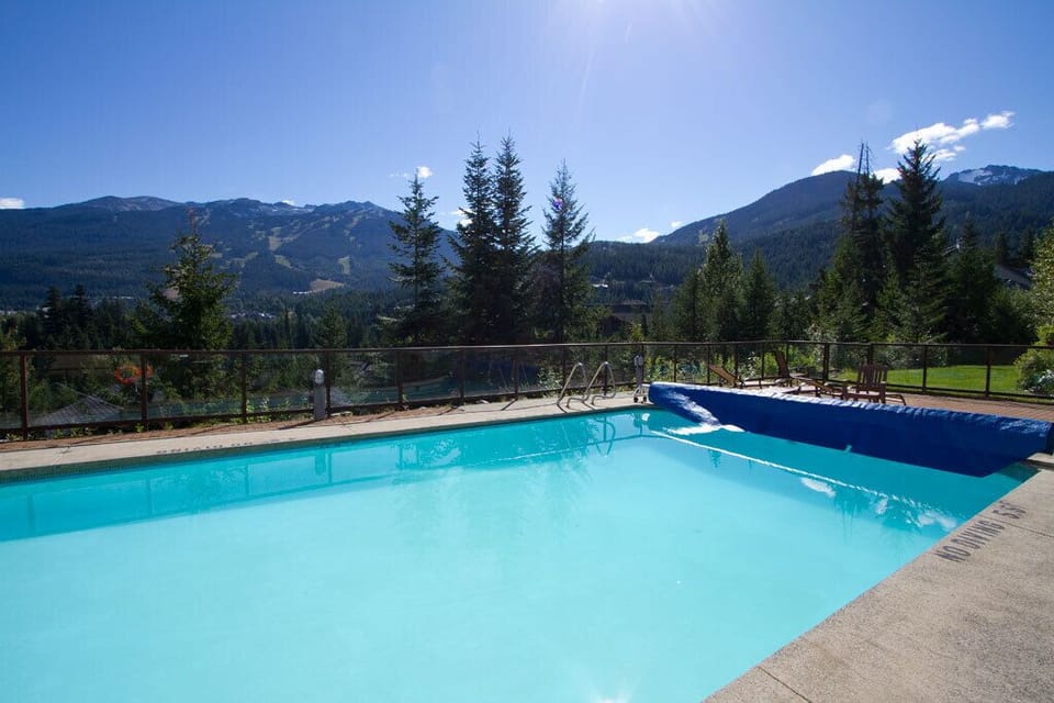 Pool with Whistler in background