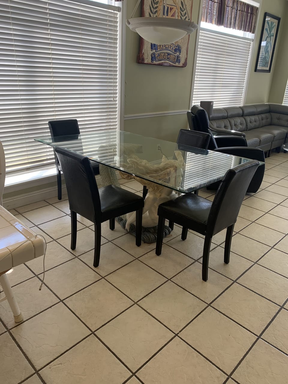 We now have 6 dinning room chairs & 2 bar stools at the counter