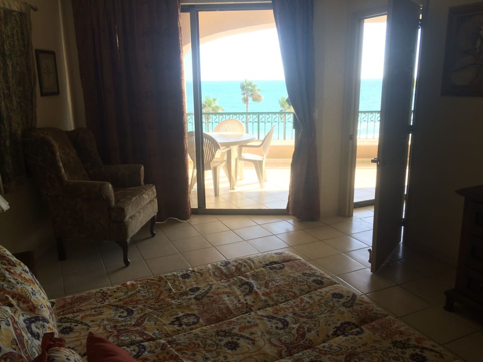 Master bedroom looking out to balcony