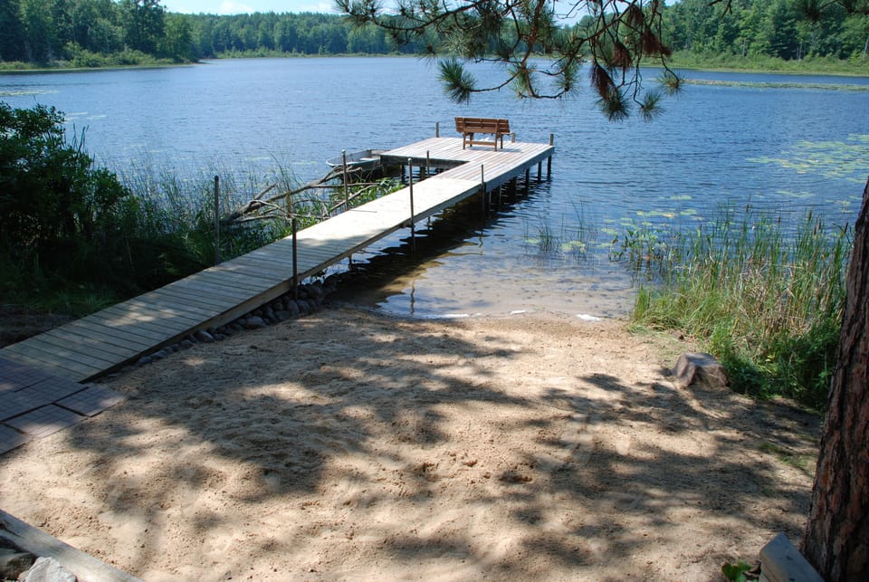 Beach and dock area