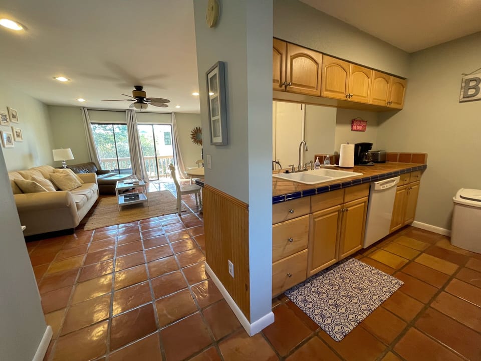 View from kitchen. 