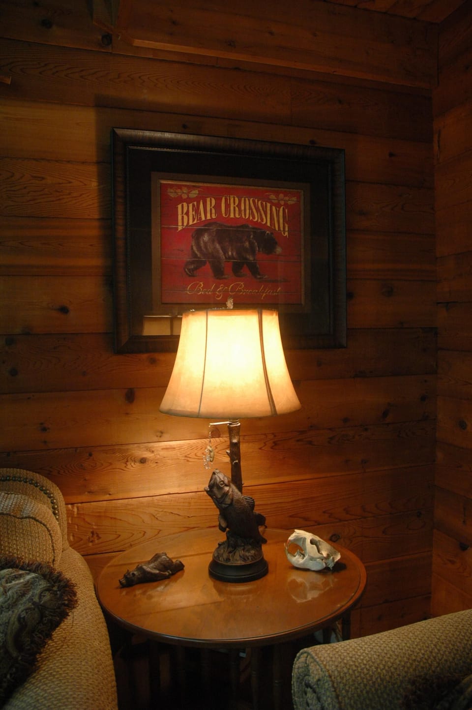 In the woods living. 