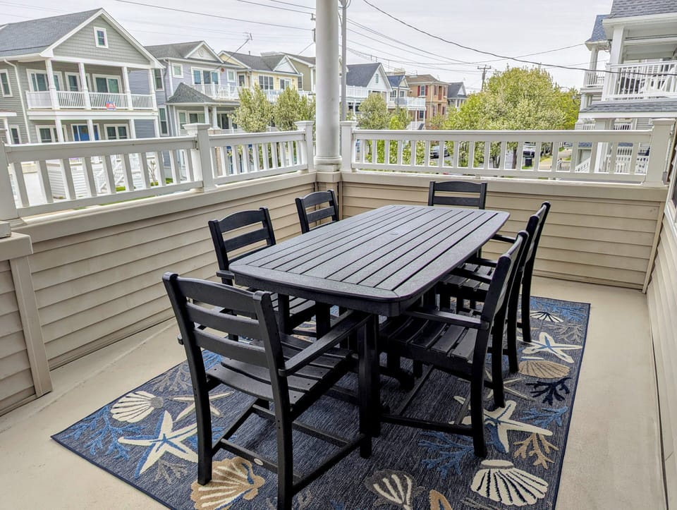 Enjoy dinner on the deck with seating for 10.