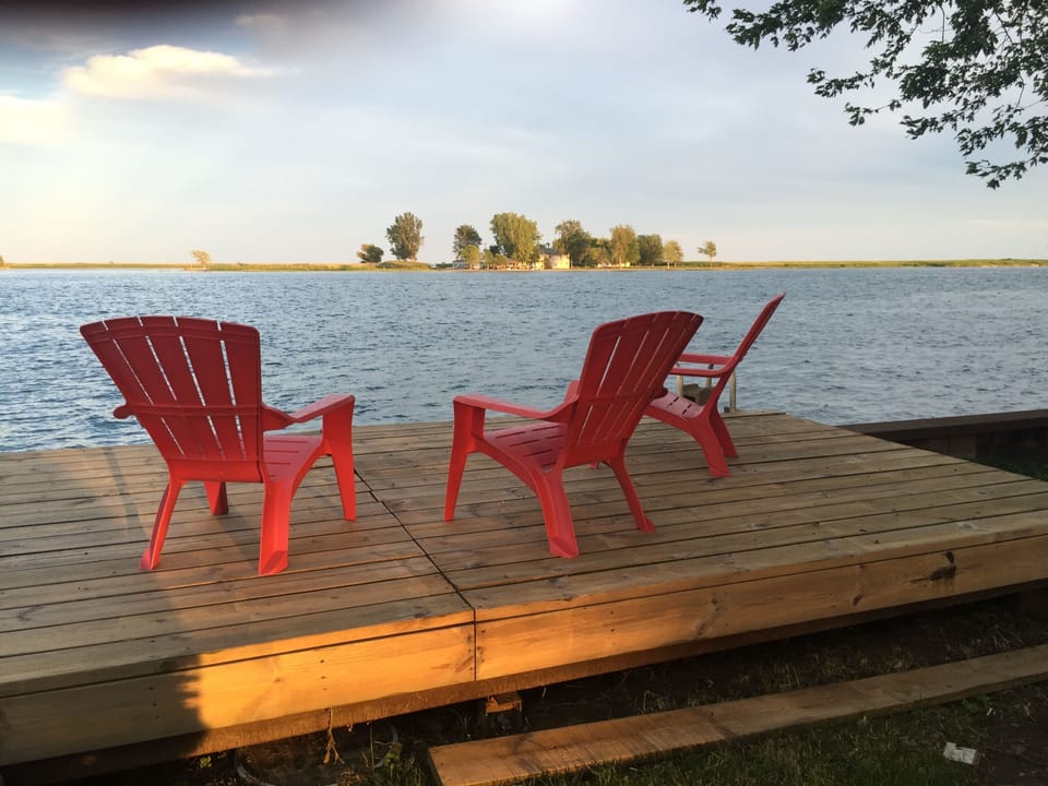 Deck overlooking the South Channel of the St. Clair River