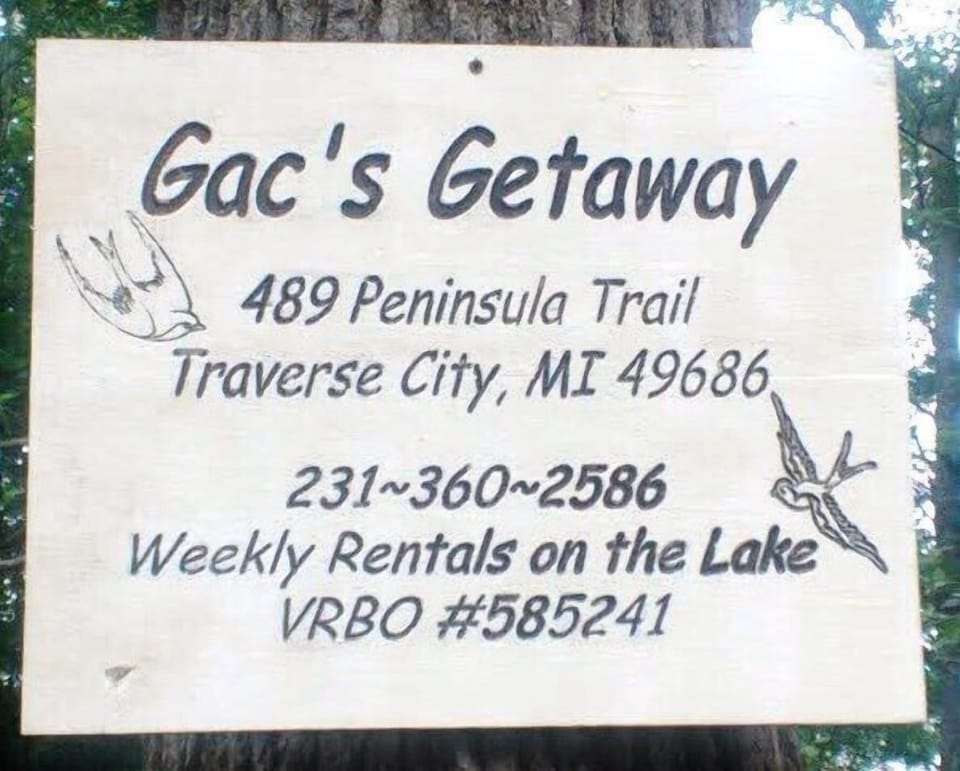 Our sign by the drive.