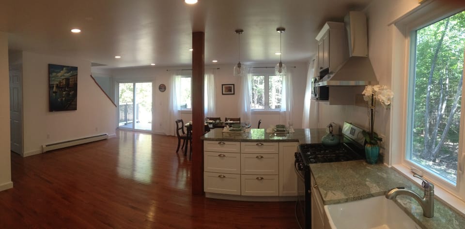 View of the open concept Kitchen & Dining area (1st Floor)