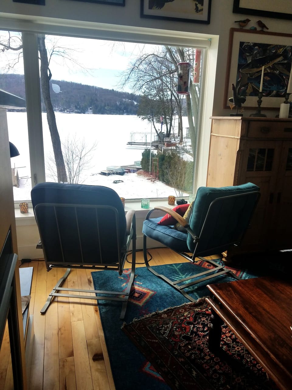 These extremely comfortable chairs are perfect for reading and bird watching.