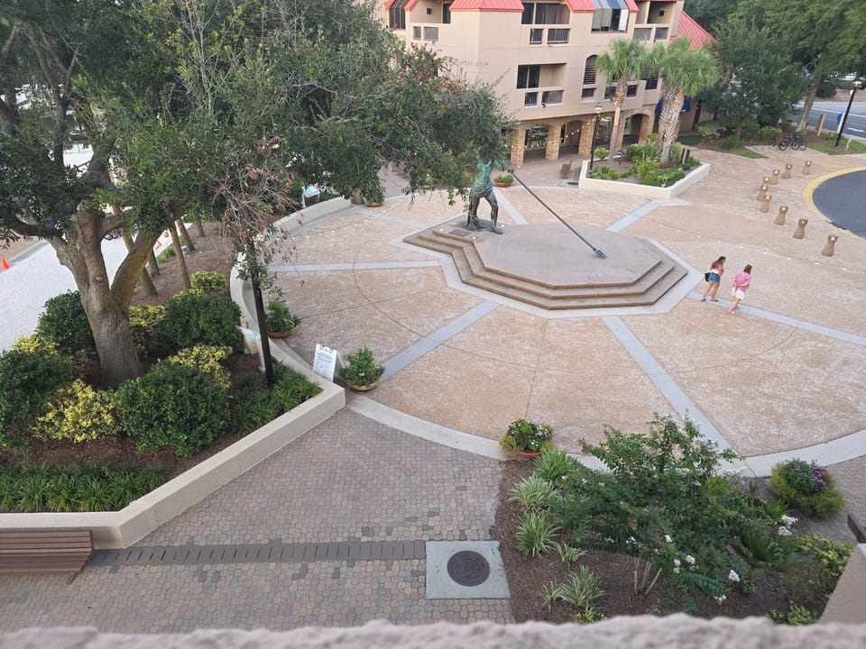 View of King Neptune Statue, view from one of two balconies