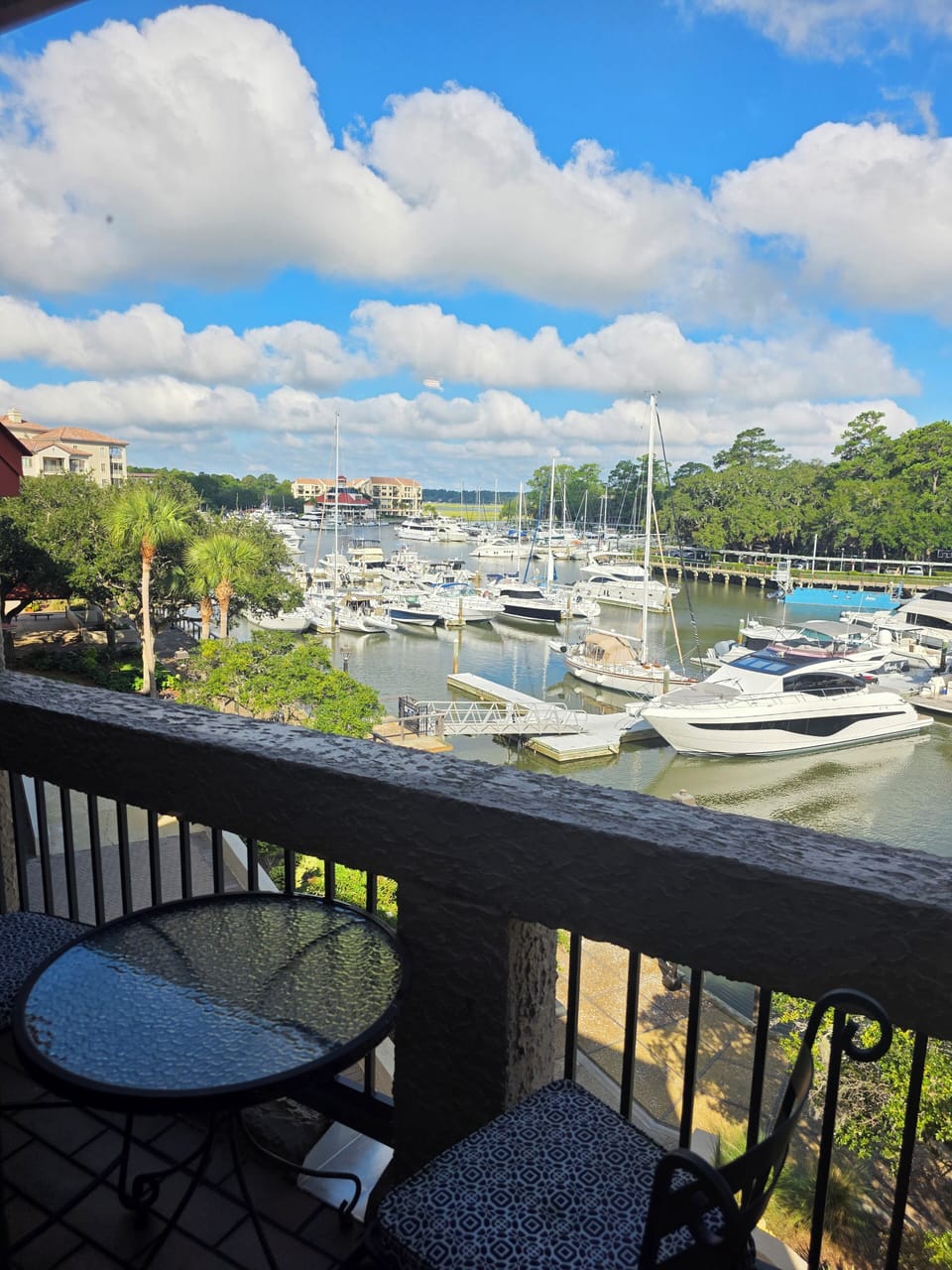 Marina view from one of the two balconies