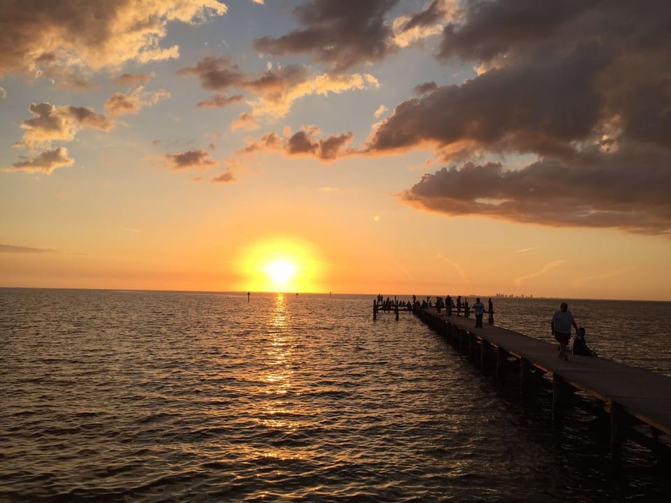The view from the pier at the SUNSET GRILL