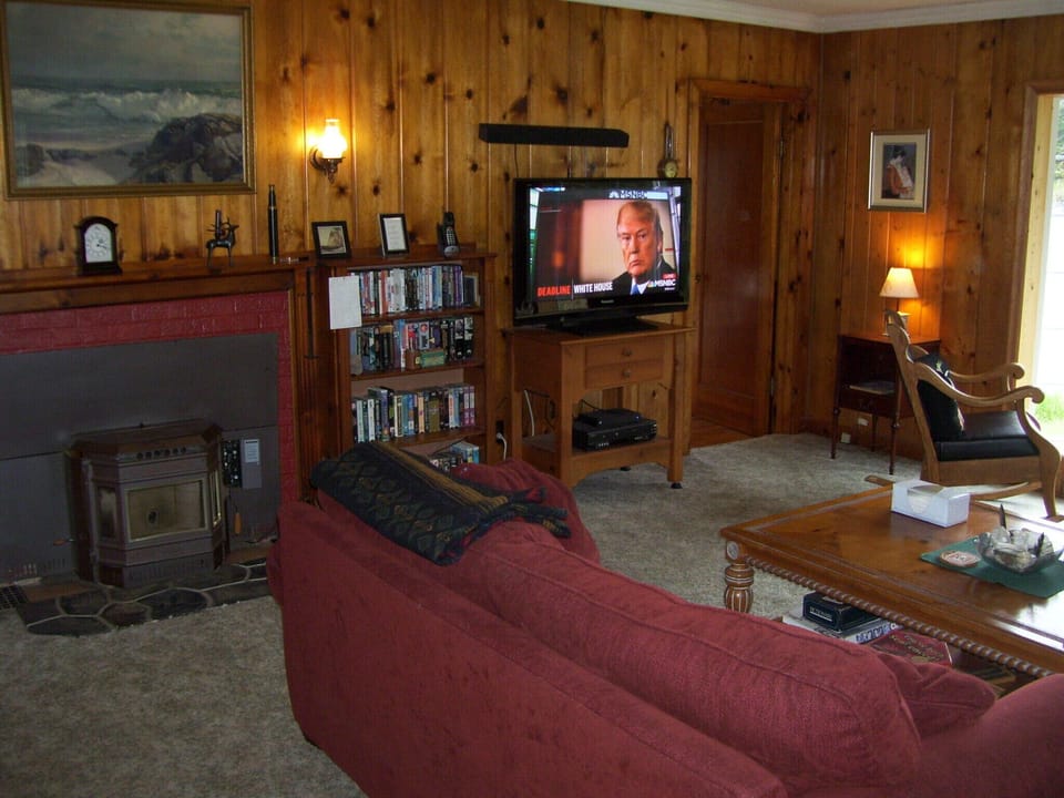 Living room, fireplace TV