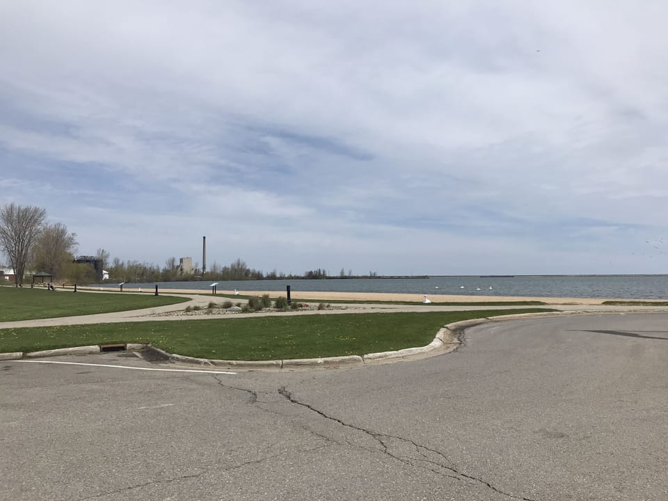 The town to the left