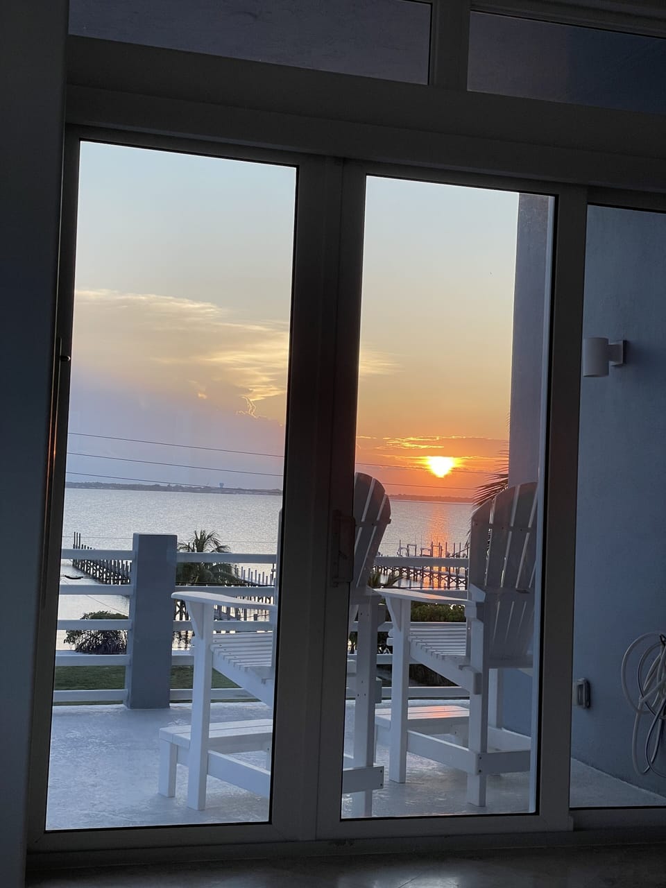 View of sunset from Master Bedroom