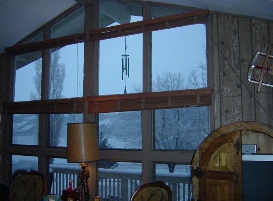 Livingroom with a blizzard view