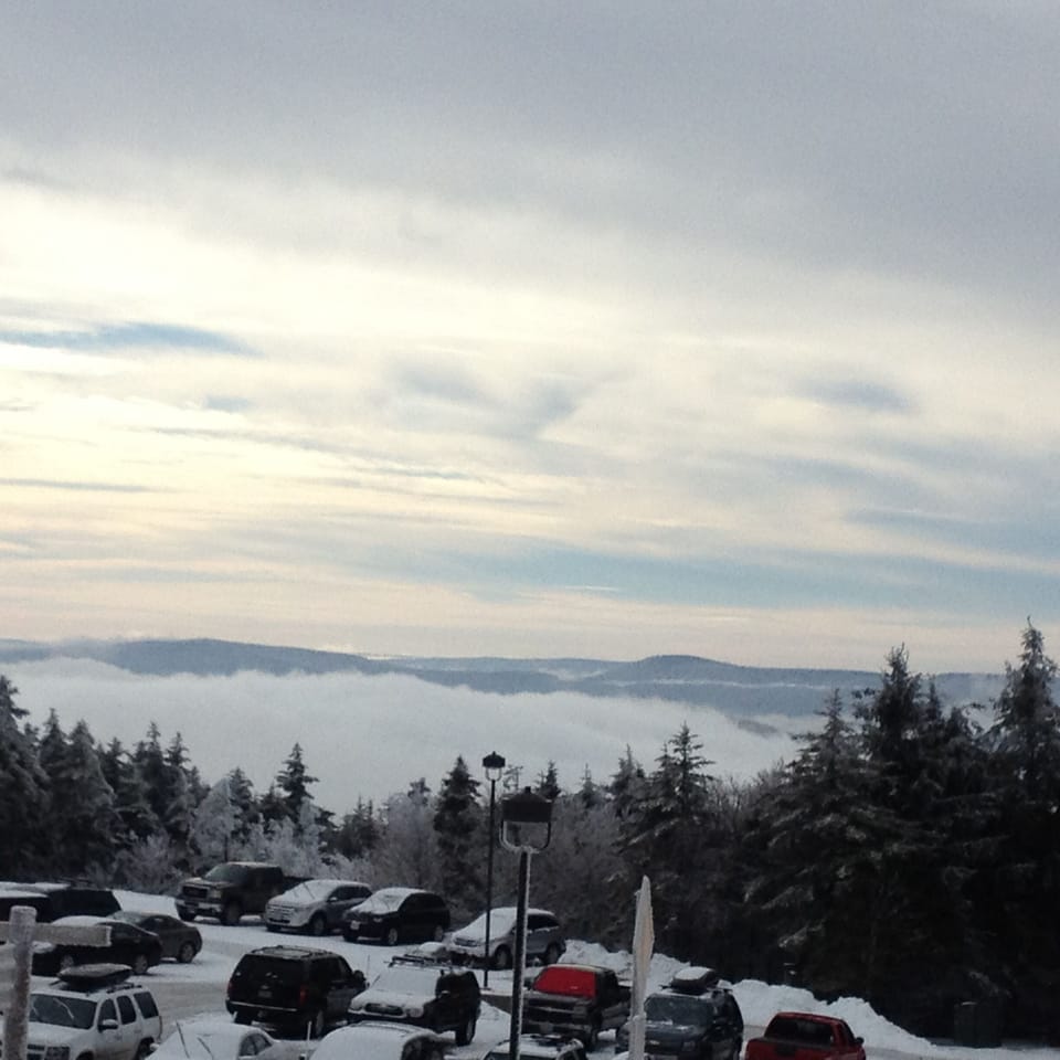 View of mountains from Rimfire Lodge.
