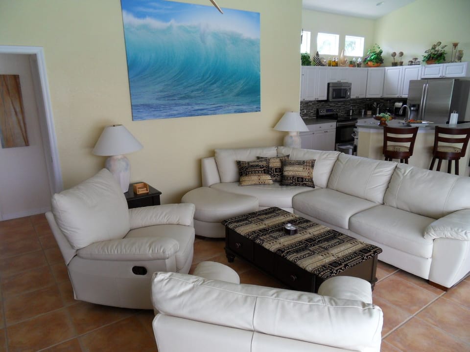 Great Room including kitchen island