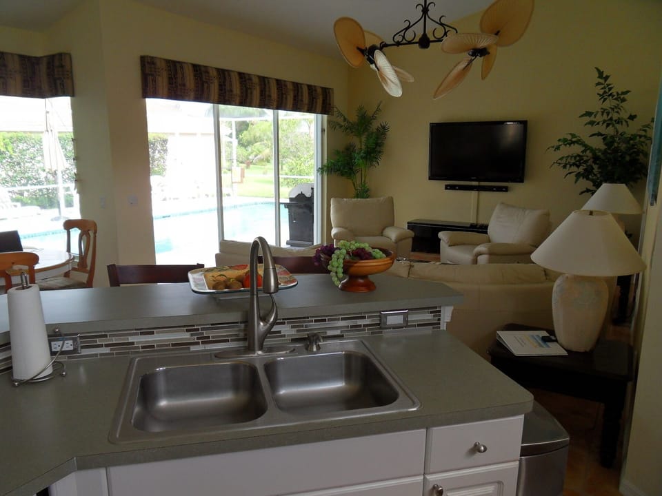 Great Room + kitchen isle