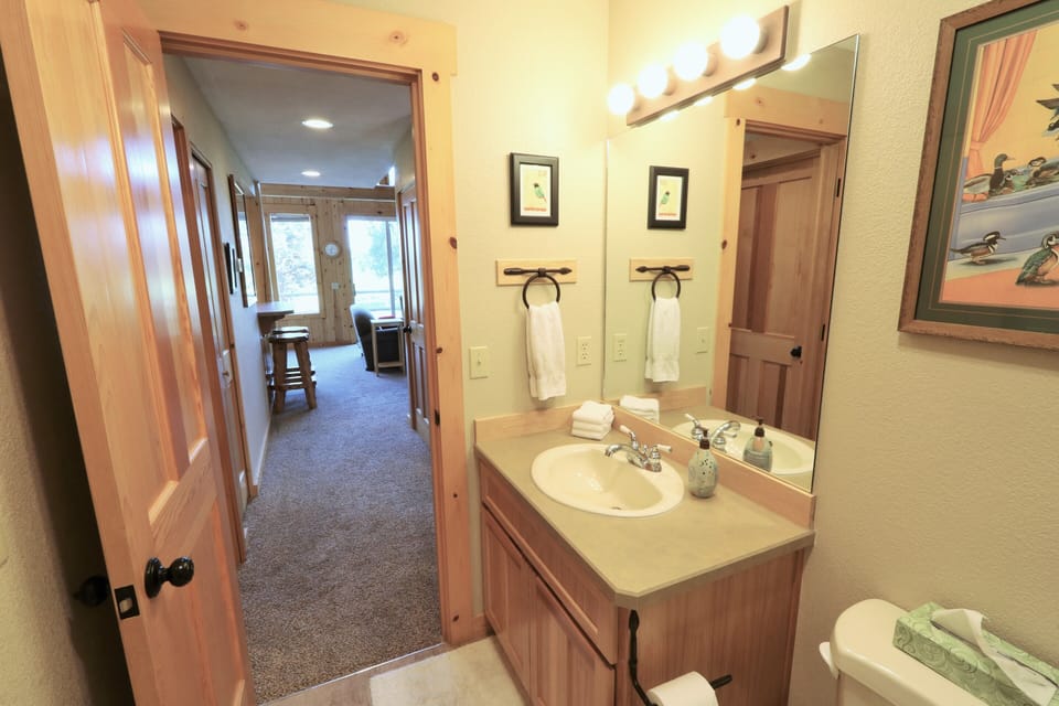 Downstairs full bathroom with tub/shower combo