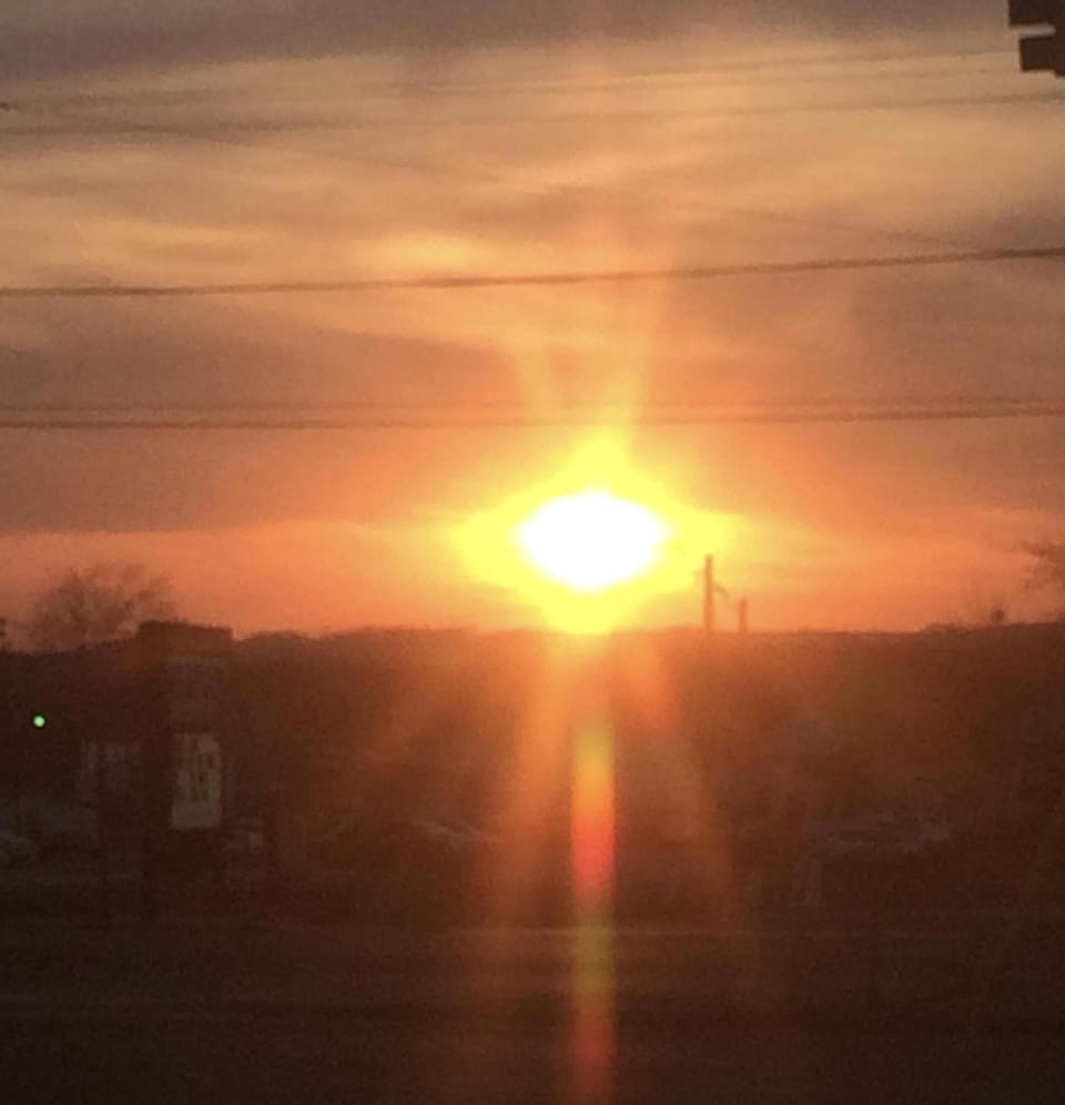 Sunsets over the marsh.