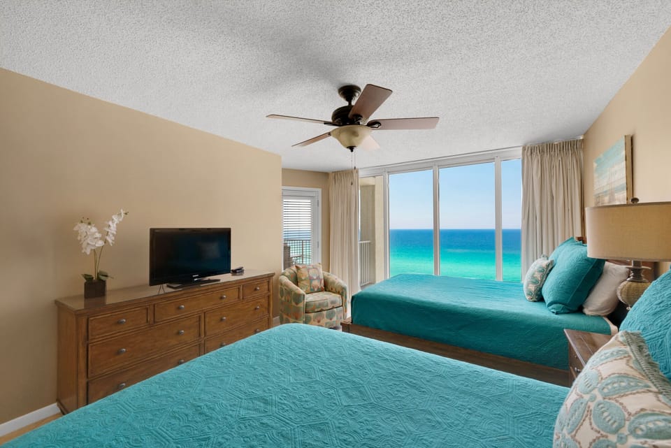 Balcony access in the guest room.