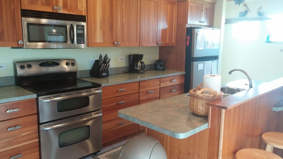 Updated Kitchen with stainless appliances.