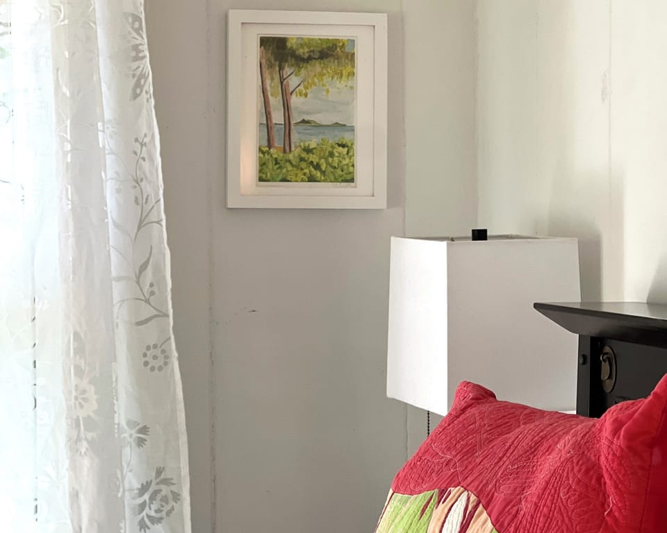 Local art & water colors, many by owner/artist, sprinkled through out..