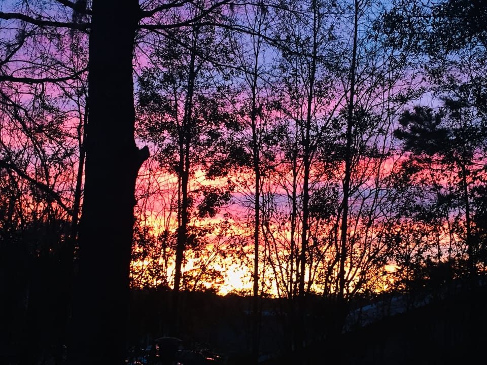Sunset from the rear deck
