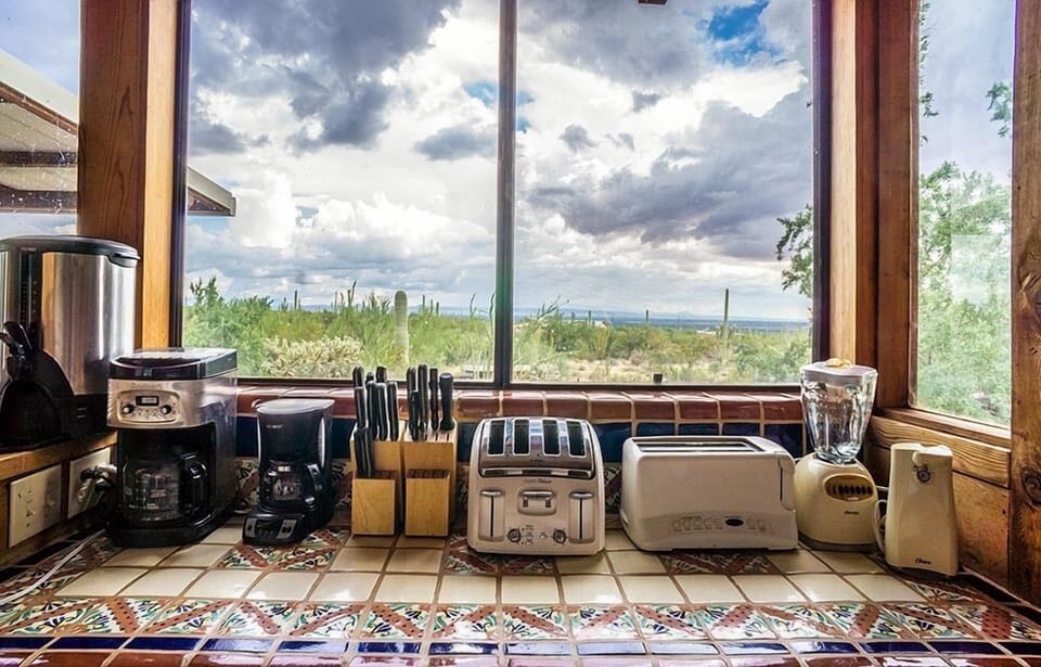 Elevated view out of kitchen windows. 