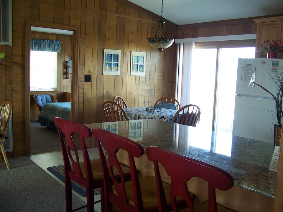 Kitchen area looking into Bedroom #1