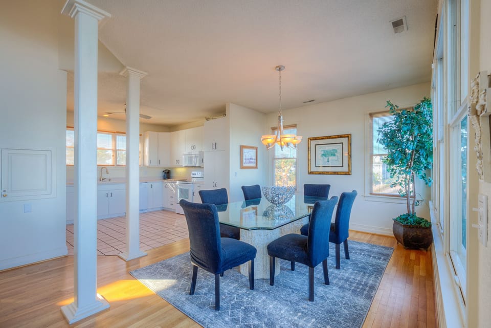 dining room and kitchen