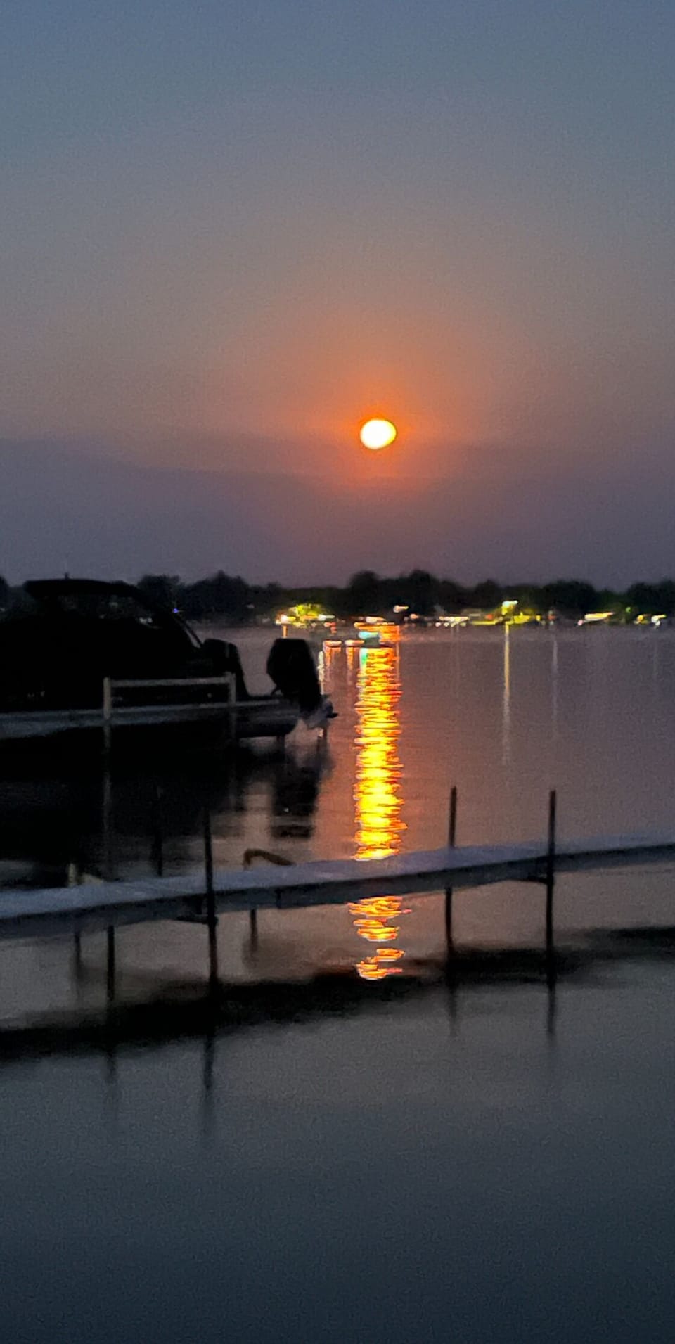 Summer moon from the patio. 