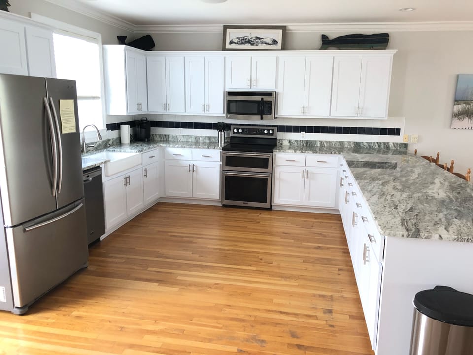 Updated  kitchen. Lots of room for many cooks.