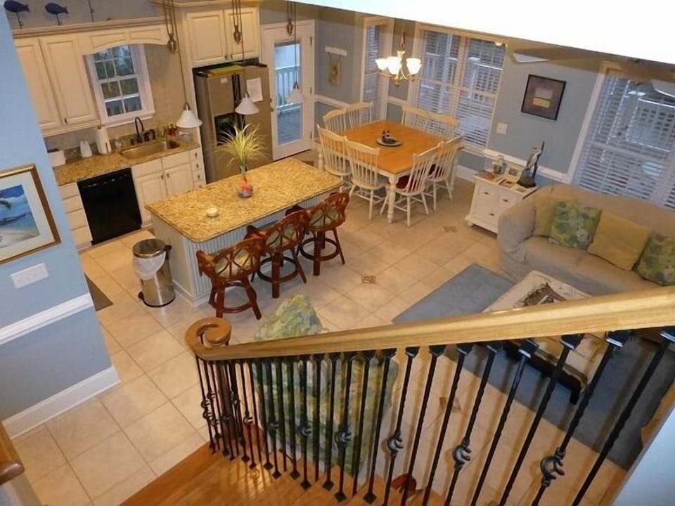 'Open View of Living Room, Dining Room & Kitchen'