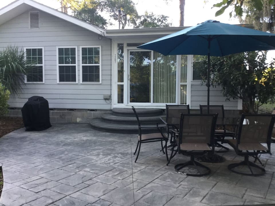 Back door and patio