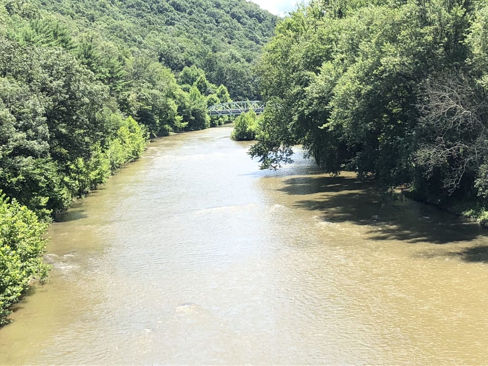 View of Cypher Bridge from H&BT rail trail bridge