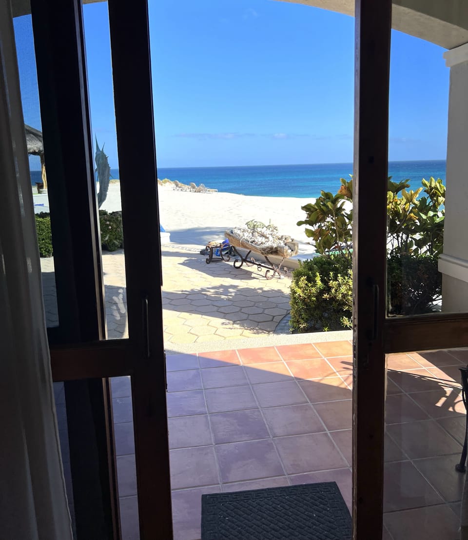View From the bedrooms  all overlooking the ocean 