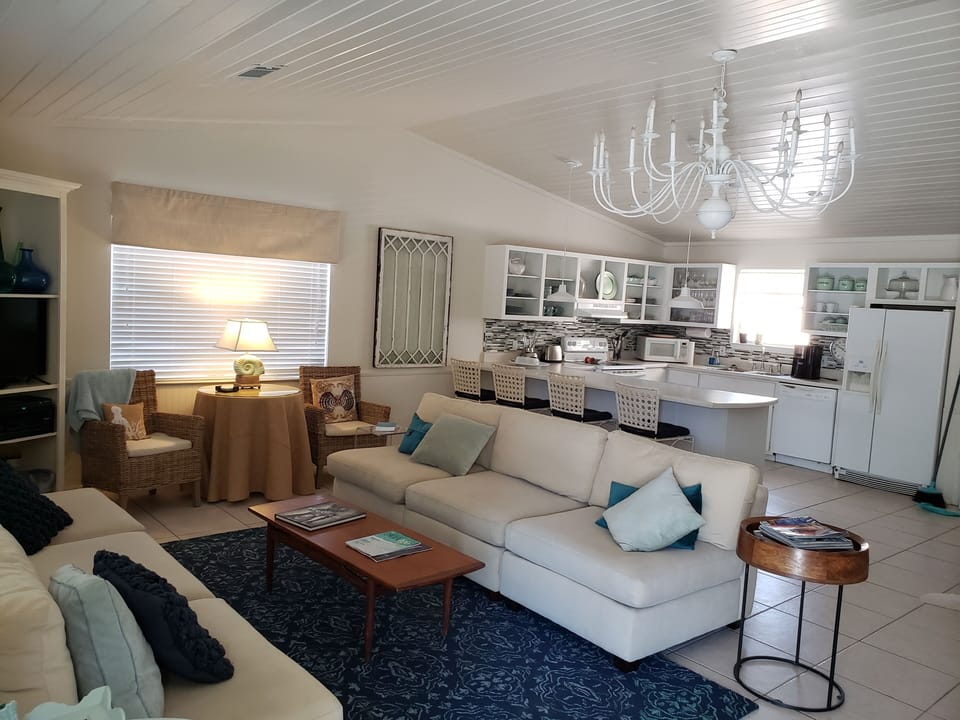 Great room opens to kitchen.