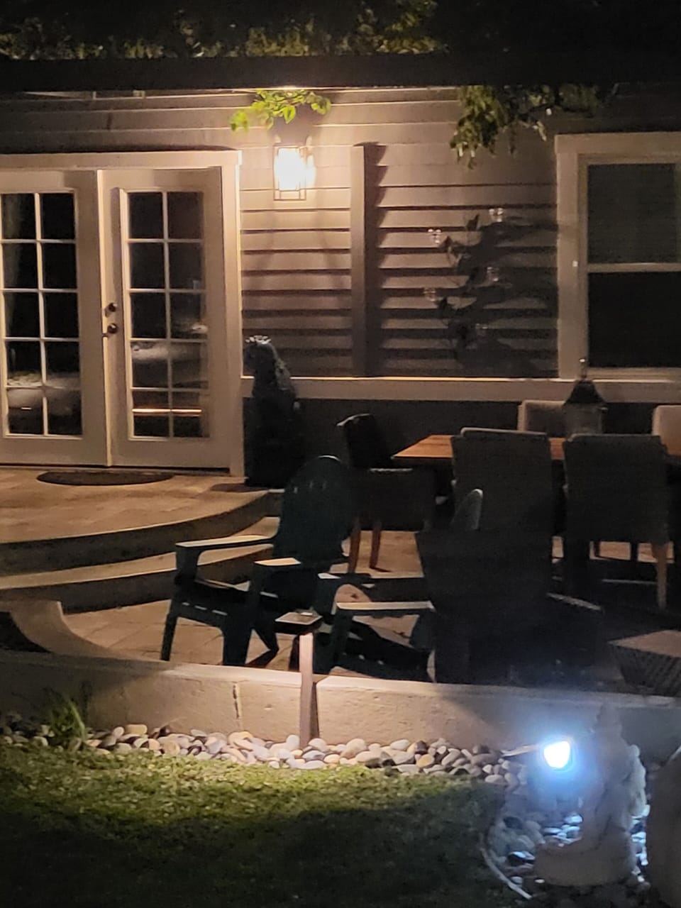 Evening patio area
