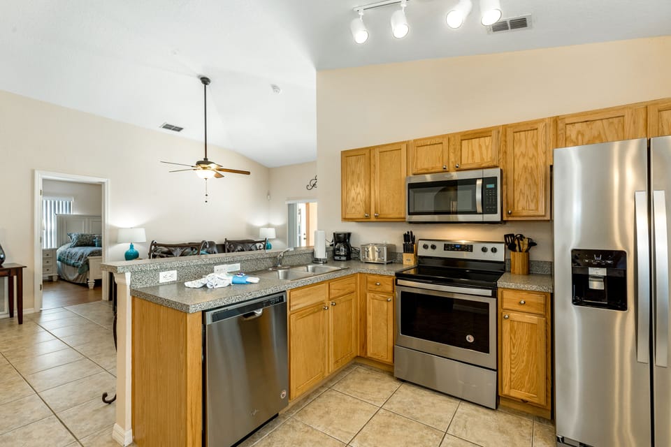 New stainless steel appliances recently fitted