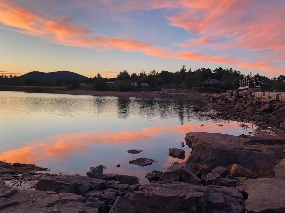 Causeway at sunset
