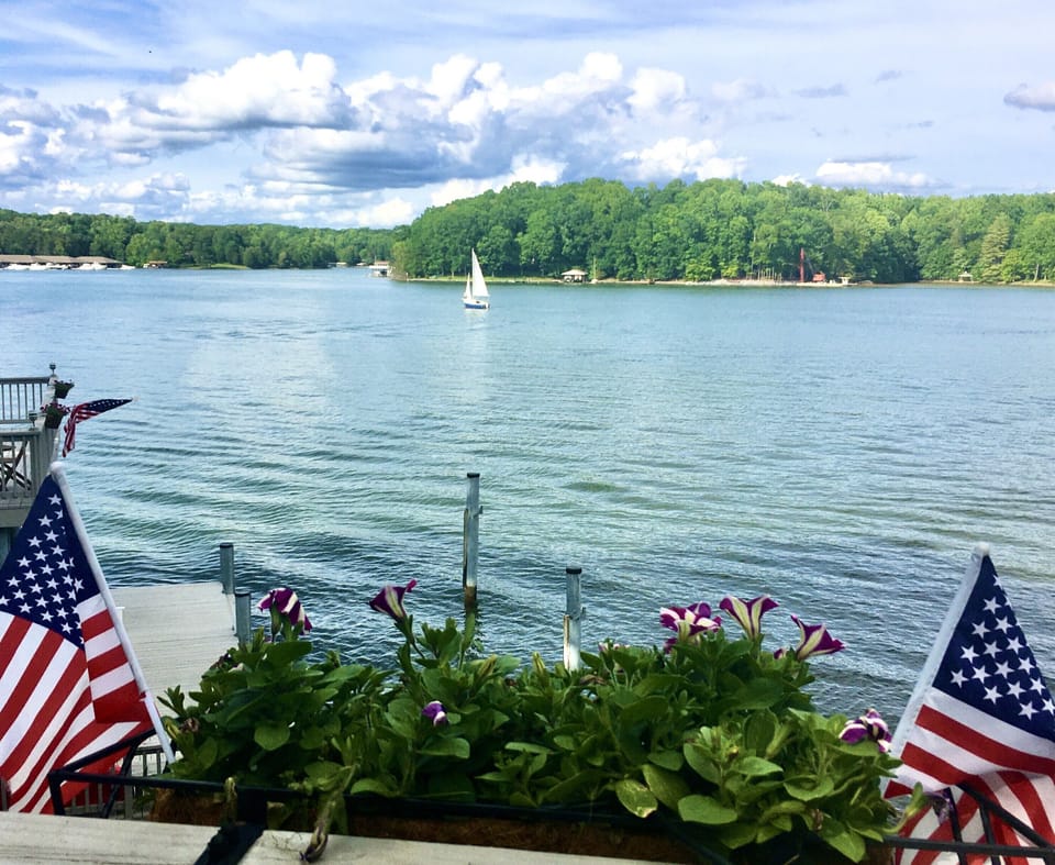 View from outdoor dining area