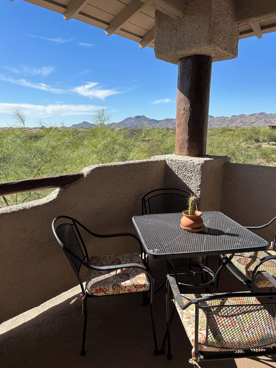Wonderful desert views from the deck